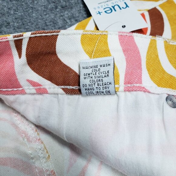 Rue21 Jeans Womens Plus 2X Multicolor Denim Skate Straight Leg Wavy Stretch New - Picture 11 of 12